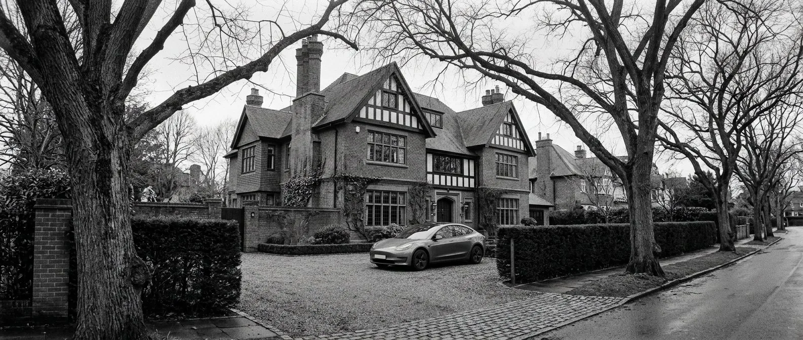Electric car in the driveway of a period home in Melbourne’s inner east